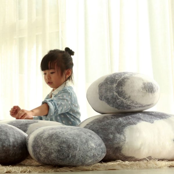 pebble stone floor pillows 4216