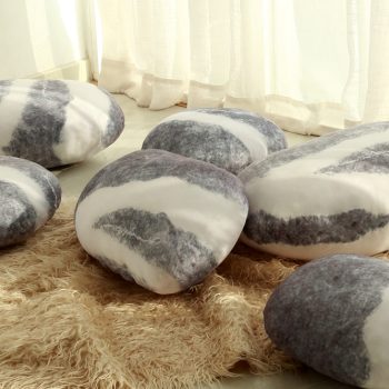 pebble stone floor pillows 4218