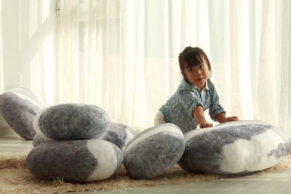 Pebble Cushions Rock Cushions Floor Stone Pillows - Image 4