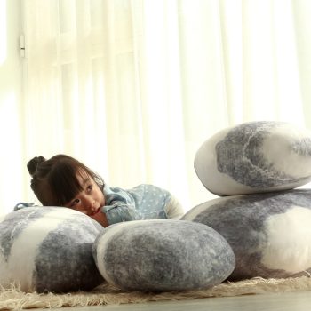 pebble stone floor pillows 4220