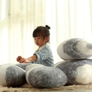 pebble stone floor pillows 4221